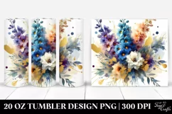 Vibrant Bouquet with Gold Foil | 20 Oz Tumbler Product Image 1