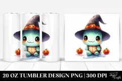 Cute Baby Turtle for Halloween, PNG Product Image 1