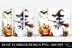 Simple Funny Halloween Witch Clipart 20 Oz Tumbler Product Image 1