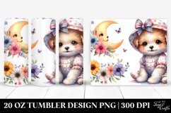 Small Watercolor Colorful Cute Baby Puppy | 20 oz Tumbler Product Image 1