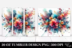 Colorful Watercolor Splash Stains | 20 oz Tumbler Product Image 1