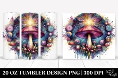 Magical Celestial Mushroom Sublimation Clipart Product Image 1