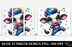 Cute Baby Cow Dancing 20 Oz Tumbler Product Image 1