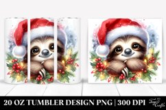 Cute Baby Sloth in Christmas Lights, 20 Oz Tumbler Product Image 1
