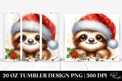 Cute Baby Sloth in Christmas Lights, 20 Oz Tumbler Product Image 1