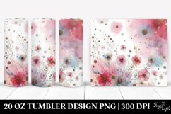 Colorful PINkish Watercolor with Metalic Insertions | 20 Oz Product Image 1