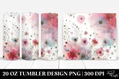 Colorful PINkish Watercolor with Metalic Insertions | 20 Oz Product Image 1