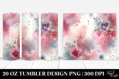 Colorful PINkish Watercolor with Metalic Insertions | 20 Oz Product Image 1