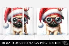 Winter Pug with Crazy Haircut, Transparent PNG Product Image 1