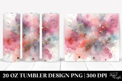 Colorful PINkish Watercolor with Metalic Insertions | 20 Oz Product Image 1