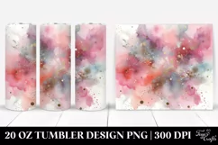 Colorful PINkish Watercolor with Metalic Insertions | 20 Oz Product Image 1