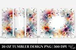 Vibrant Watercolor Abstract Frame | 20 Oz Tumbler Product Image 1