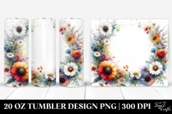 Vibrant Watercolor Abstract Frame | 20 Oz Tumbler Product Image 1