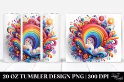 Colorful Vibrant Rainbow | 20 Oz Tumbler Product Image 1