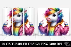 Cute Unicorn Raincoat Model | 20 oz Tumbler Product Image 1