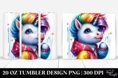 Cute Unicorn Raincoat Model | 20 oz Tumbler Product Image 1