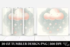 Cute Pastel Cloud Snowflakes | 20 oz Tumbler Product Image 1