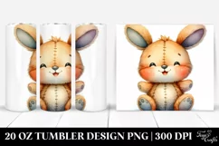 Colorful Vibrant Plush Bunny | 20 Oz Tumbler Product Image 1
