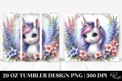 Cute Baby Unicorn Lobelia Frame | 20 Oz Tumbler Product Image 1