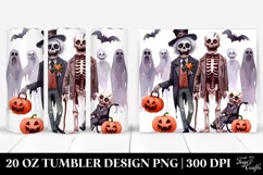 Simple Funny Halloween Undead Clipart 20 Oz Tumbler Product Image 1
