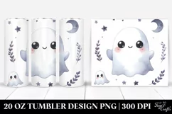 Cute Ghost Watercolor | 20 oz Tumbler Product Image 1