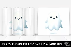 Cute Ghost Watercolor | 20 oz Tumbler Product Image 1