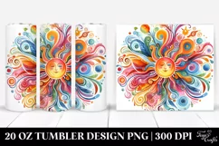 Colorful Wimsicall Sun | 20 Oz Tumbler Product Image 1