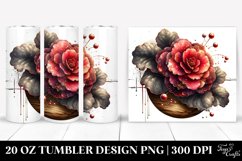 Glossy Begonia Tumbler Design | 20 Oz Tumbler Product Image 1