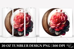 Glossy Begonia Tumbler Design | 20 Oz Tumbler Product Image 1