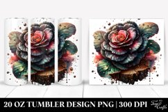 Detailed Begonia with Metallic Insertions | 20 oz Tumbler Product Image 1