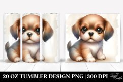 Cute Baby Dog Watercolor | 20 oz Tumbler Product Image 1