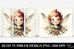 Vintage Excited Fairy Simple Image | 20 oz Tumbler Product Image 1