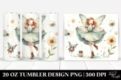 Vintage Excited Fairy Simple Image | 20 oz Tumbler Product Image 1