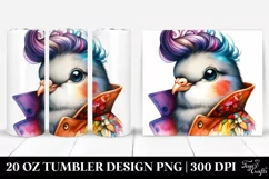 Cute Baby Dove Posing Like a Model | 20 oz Tumbler Product Image 1