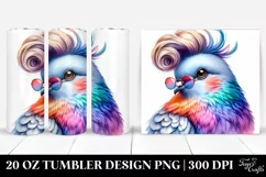 Cute Baby Dove Posing Like a Model | 20 oz Tumbler Product Image 1
