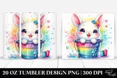 Colorful Vibrant Cute Bunny | 20 Oz Tumbler Product Image 1