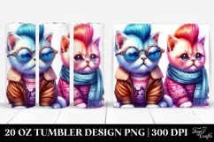 Cute Baby Cat Dressed for Winter | 20 oz Tumbler Product Image 1