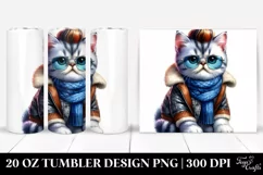 Cute Baby Cat Dressed for Winter | 20 oz Tumbler Product Image 1