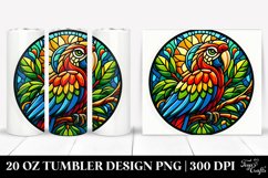 Bold Stained Parrot Clipart, 20 Oz Tumbler Product Image 1