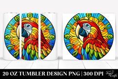 Bold Stained Parrot Clipart, 20 Oz Tumbler Product Image 1