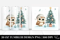 Cute Baby Owl Made Christmas Tree, High-Res 20 Oz Tumbler Product Image 1