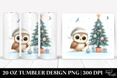 Baby Owl Decorates Christmas Tree, 20 Oz Tumbler Product Image 1