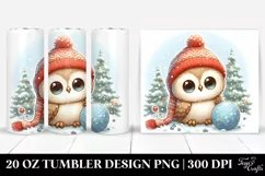 Cute Baby Owl Made Christmas Tree, High-Res 20 Oz Tumbler Product Image 1