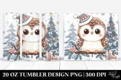 Cute Baby Owl Made Christmas Tree, High-Res 20 Oz Tumbler Product Image 1