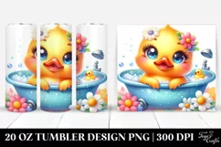 Colorful Smiling Baby Duck | 20 Oz Tumbler Product Image 1