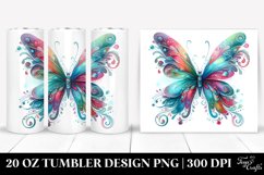 Colorful Vibrant Butterfly | 20 oz Tumbler Product Image 1