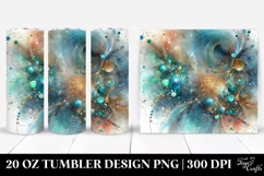 Colorful Cyan Splash | 20 Oz Tumbler Product Image 1