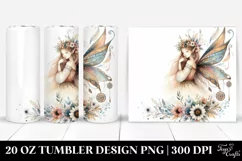 Washed Watercolor Boho Fairy | 20 oz Tumbler Product Image 1