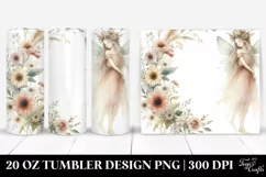 Washed Watercolor Boho Fairy | 20 oz Tumbler Product Image 1