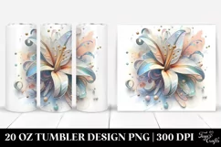 3D Pastel Shiny Lily | 20 oz Tumbler Product Image 1